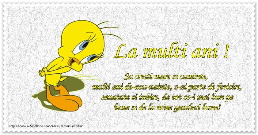 Felicitari aniversare Pentru Copii - La multi ani!