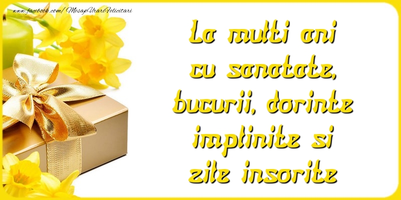 Felicitari aniversare De La Multi Ani - La multi ani cu sanatate