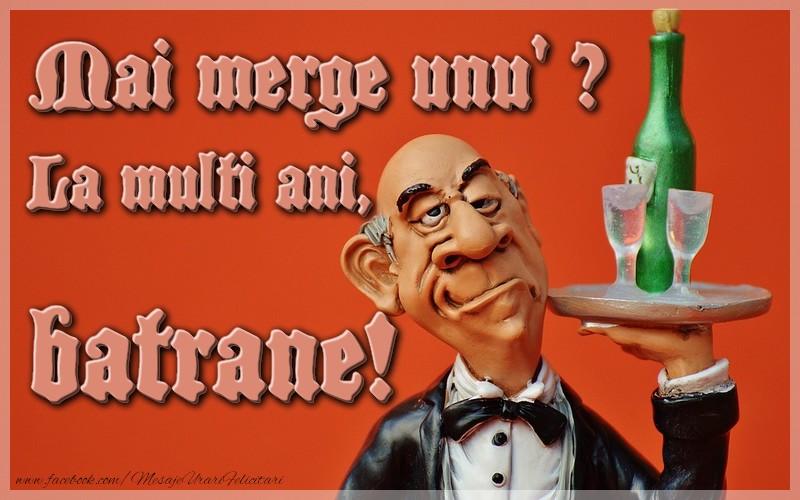 Felicitari aniversare De La Multi Ani - Mai merge unu'?  La multi ani batrane!