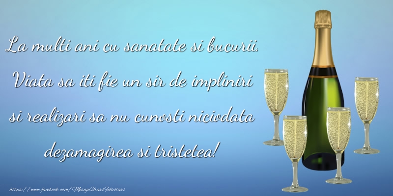 Felicitari aniversare De La Multi Ani - La multi ani cu sanatate si bucurii.