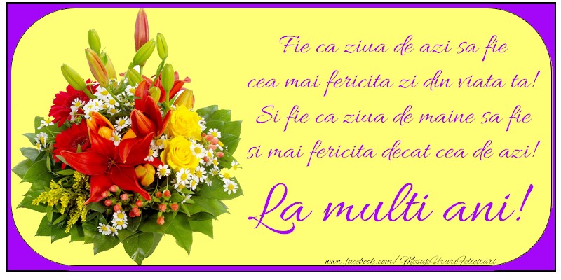 Felicitari aniversare De La Multi Ani - La multi ani!