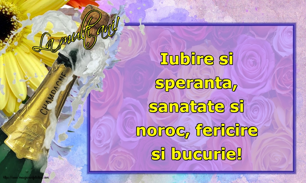 Felicitari aniversare De La Multi Ani - La mulți ani!