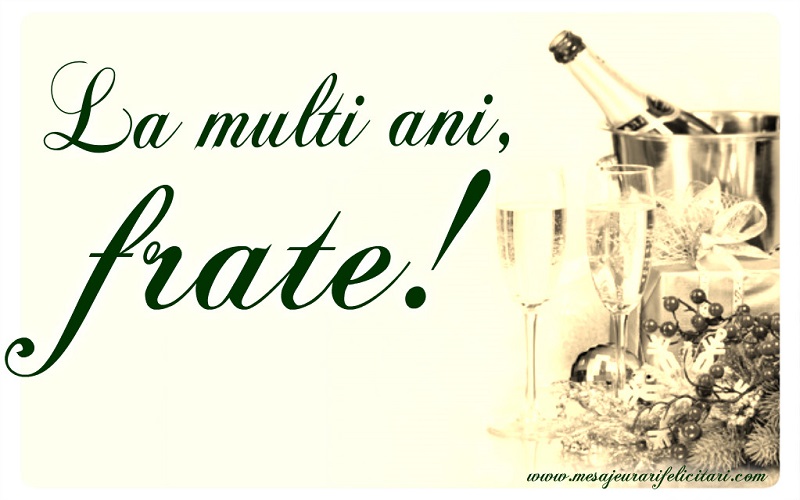 Felicitari aniversare De La Multi Ani - La multi ani, frate!