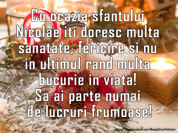 Felicitari aniversare De Sfantul Nicolae - Cu ocazia sfantului Nicolae