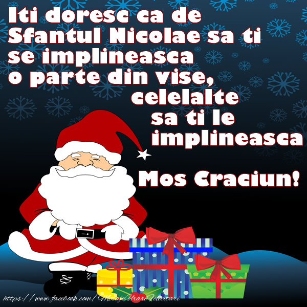 Felicitari aniversare De Sfantul Nicolae - Implinirea viselor
