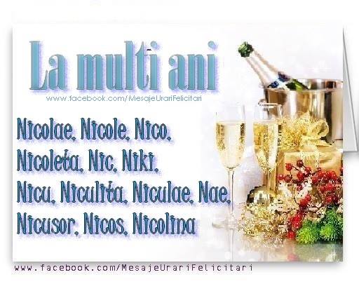 Felicitari aniversare De Sfantul Nicolae - La multi ani tuturor celor ce poarta numele Nicoleta si Nicolae!