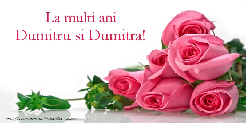 Felicitari aniversare De Sfantul Dumitru - La multi ani Dumitru si Dumitra!