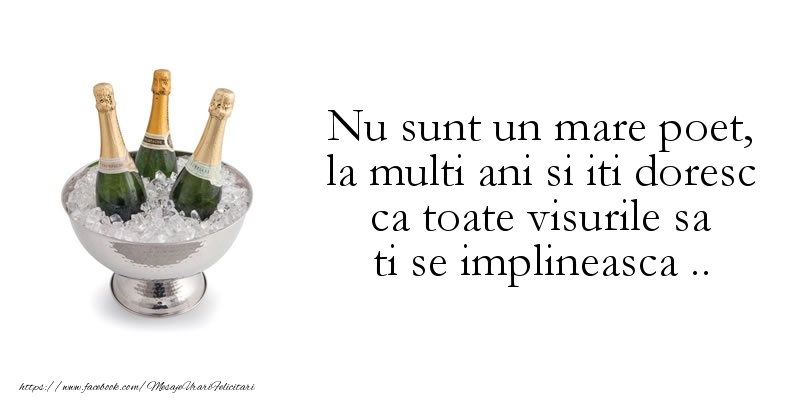 Felicitari aniversare De Zi De Nastere - Nu sunt un mare poet, iti urez un la multi ani !simplu