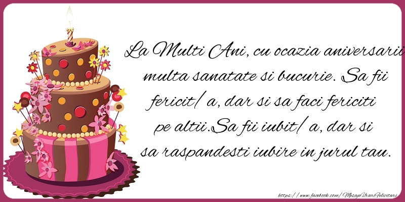 Felicitari aniversare De Zi De Nastere - Sa ai parte de tot ce e frumos in lumea asta si toate visele sa ti se implineasca