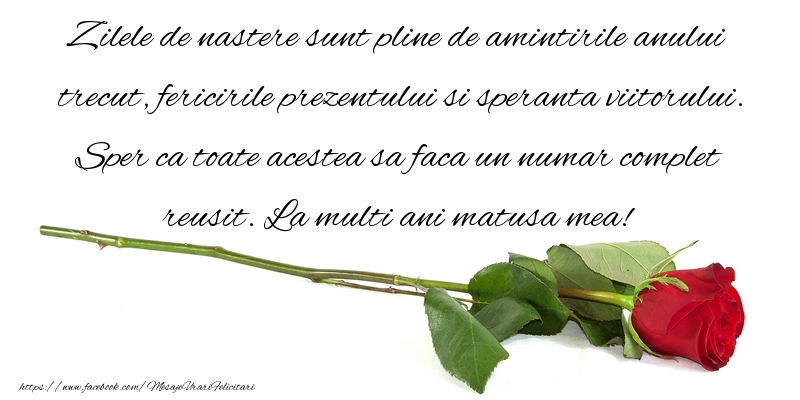 Felicitari aniversare De Zi De Nastere - La multi ani de ziua de nastere pentru matusa mea!