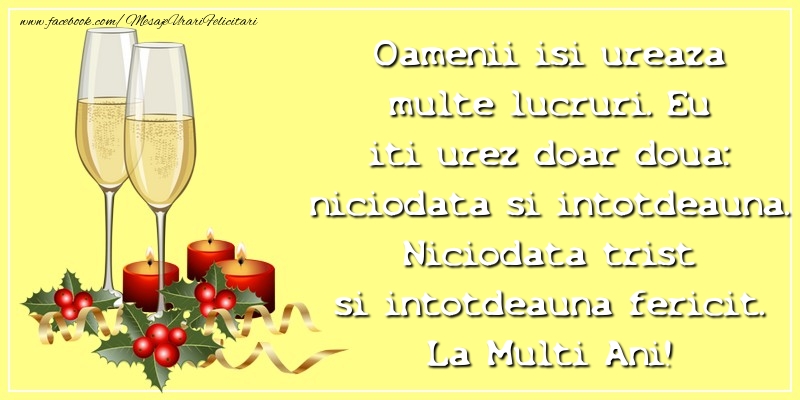 Felicitari aniversare De Zi De Nastere - Oamenii isi ureaza multe lucruri