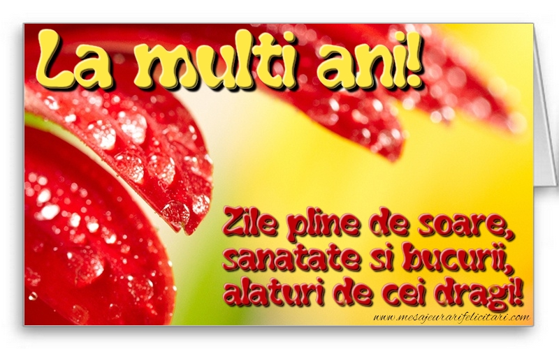 Felicitari aniversare De Zi De Nastere - La multi ani