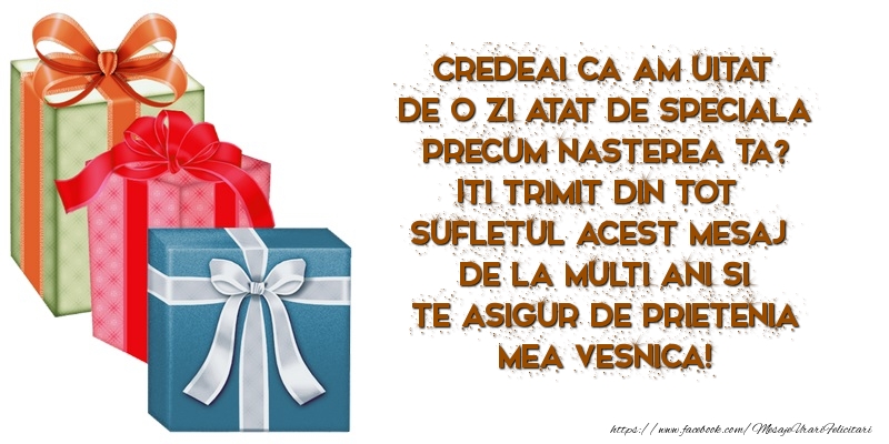 Felicitari aniversare De Zi De Nastere - Te asigur de prietenia mea vesnica!