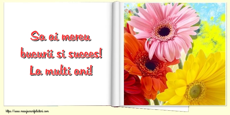 Felicitari aniversare De Zi De Nastere - Sa ai mereu bucurii si succes! La multi ani!