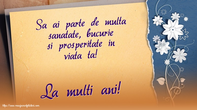 Felicitari aniversare De Zi De Nastere - La multi ani!