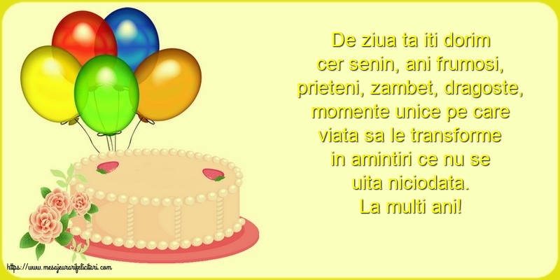 Felicitari aniversare De Zi De Nastere - La multi ani!