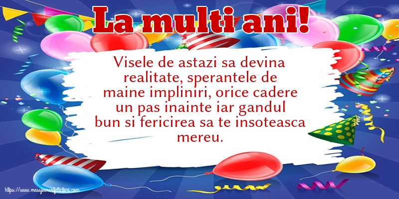 Felicitari aniversare De Zi De Nastere - La multi ani!