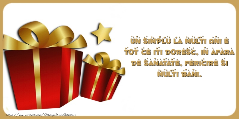 Felicitari aniversare De Zi De Nastere - Un simplu La Multi Ani