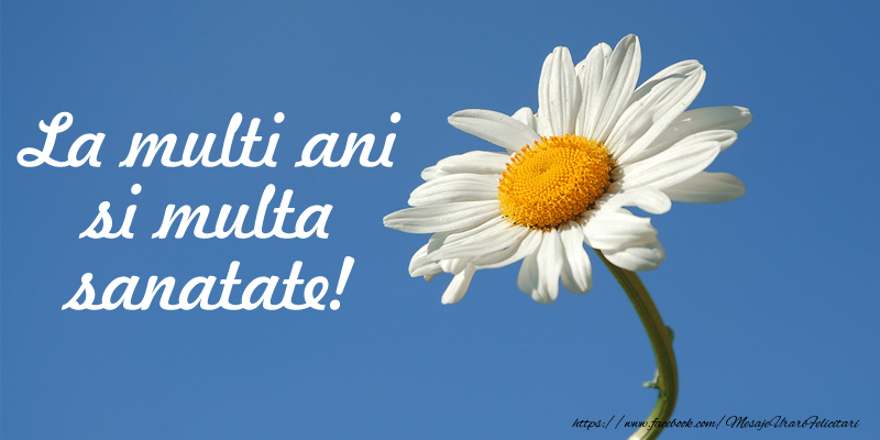 Felicitari aniversare De Zi De Nastere - La multi ani si multa sanatate!