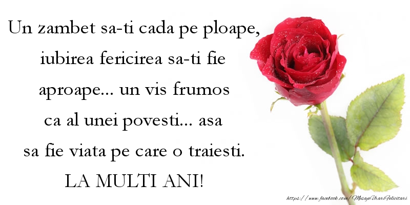 Felicitari aniversare De Zi De Nastere - Un vis frumos ca al unei povesti..asa sa fie viata pe care o traiesti!