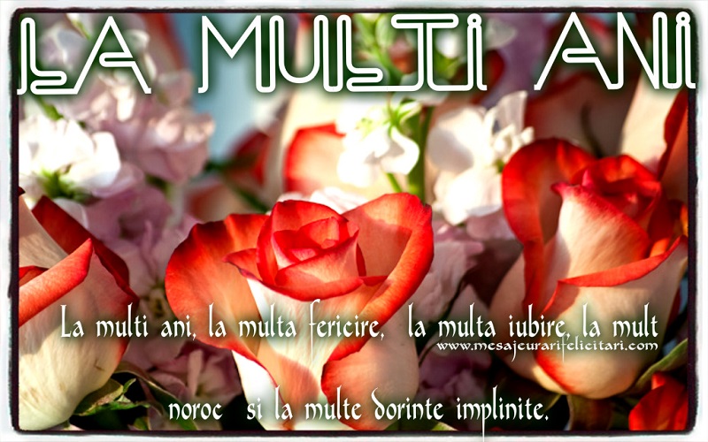 Felicitari aniversare De Zi De Nastere - La multi ani, la multa fericire,  la multa iubire, la mult noroc  si la multe dorinte implinite.