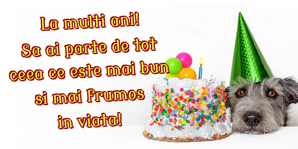 Felicitari aniversare De Zi De Nastere - La multi ani! Sa ai parte de tot ceea ce este mai bun si mai frumos in viata!