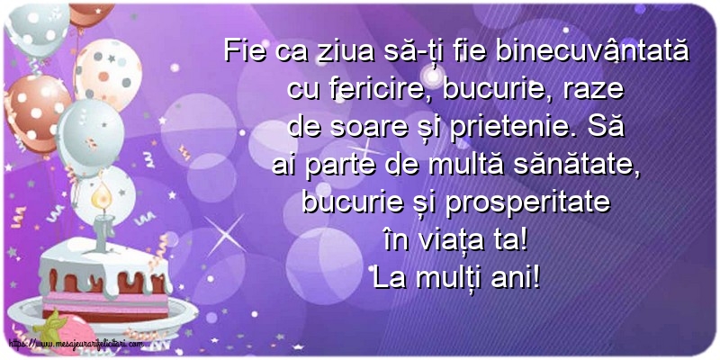 Felicitari aniversare De Zi De Nastere - La mulți ani!