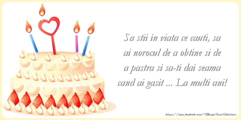 Felicitari aniversare De Zi De Nastere - Sa stii in viata ce cauti