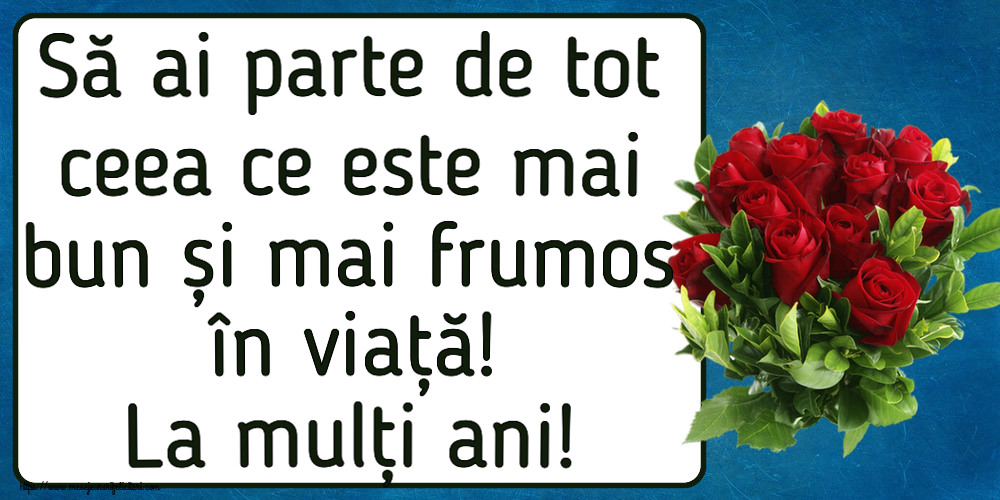 Felicitari aniversare De Zi De Nastere - Să ai parte de tot ceea ce este mai bun și mai frumos în viață! La mulți ani!