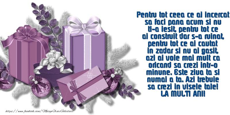 Felicitari aniversare De Zi De Nastere - Este ziua ta si numai a ta