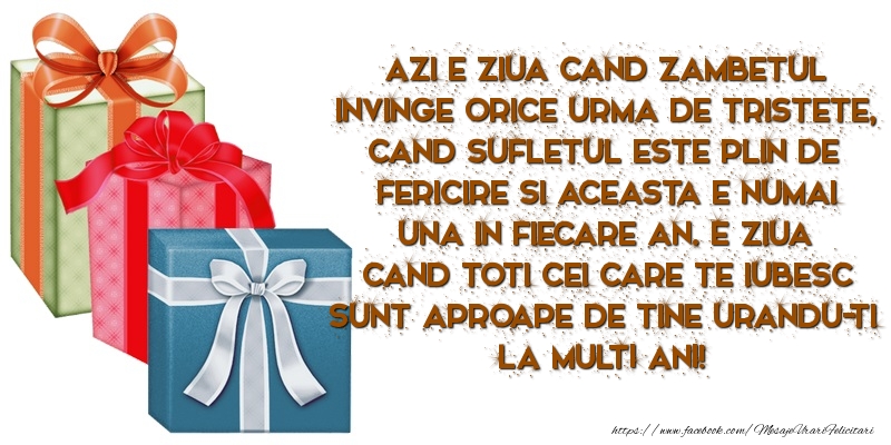 Felicitari aniversare De Zi De Nastere - Ziua cand zambetul invinge tristetea