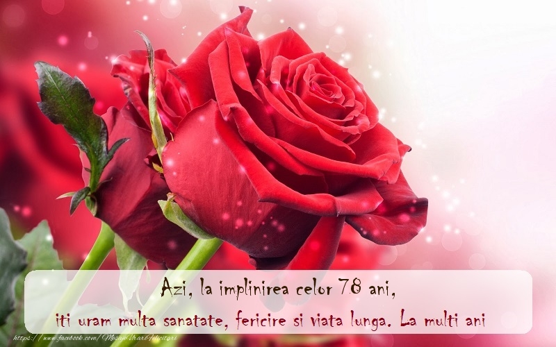 Azi, la implinirea celor 78 ani ani, iti uram multa sanatate, fericire si viata lunga. La multi ani