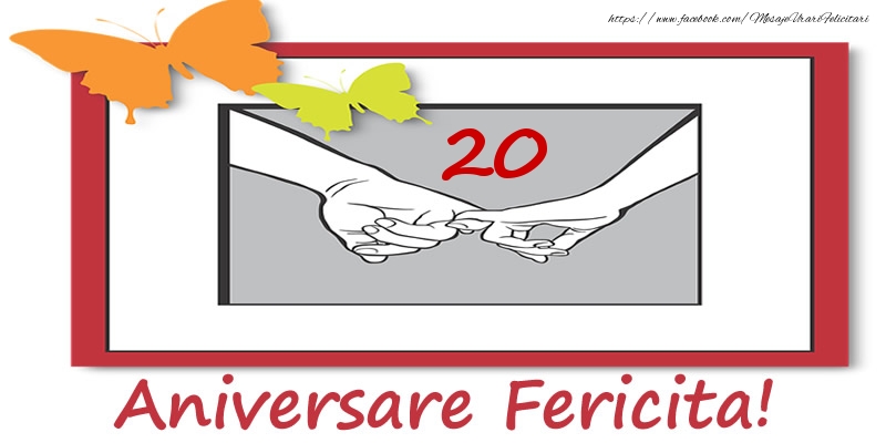 Felicitari aniversare De Casatorie - 20 ani de Casatorie Aniversare Fericita!