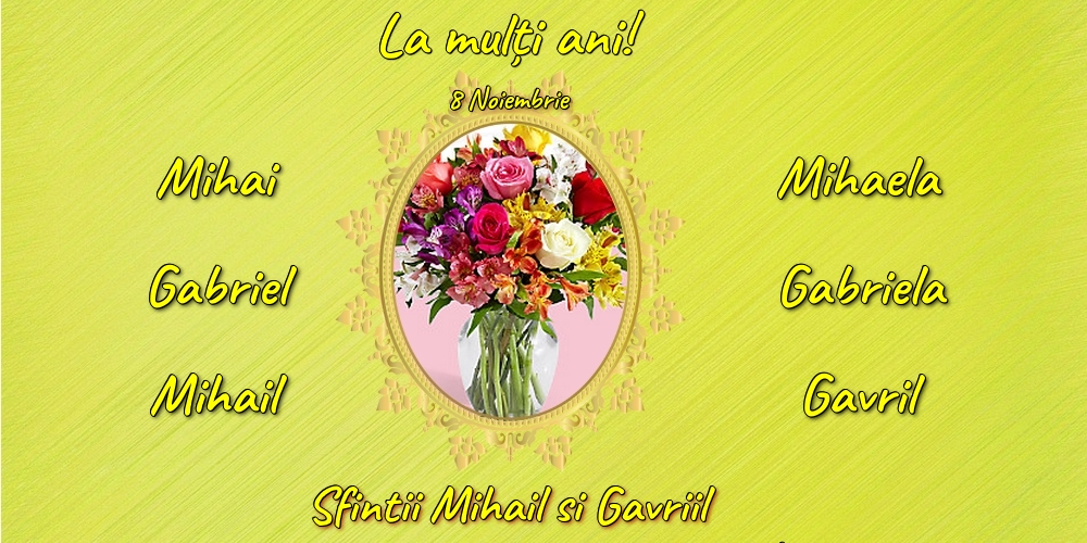 Felicitari aniversare De Sfintii Mihail si Gavril - 8 Noiembrie - Sfintii Mihail si Gavriil