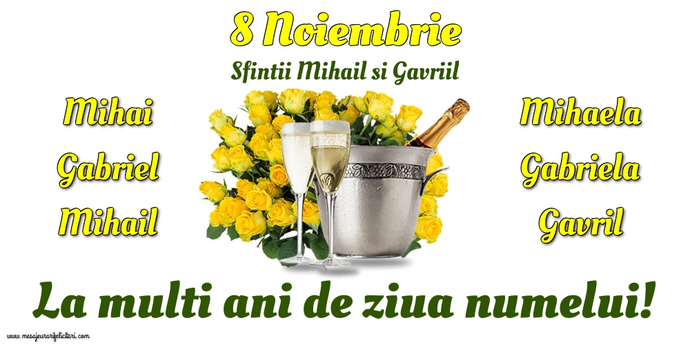 Felicitari aniversare De Sfintii Mihail si Gavril - 8 Noiembrie - Sfintii Mihail si Gavriil