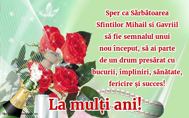 Felicitari aniversare De Sfintii Mihail si Gavril - La mulți ani!