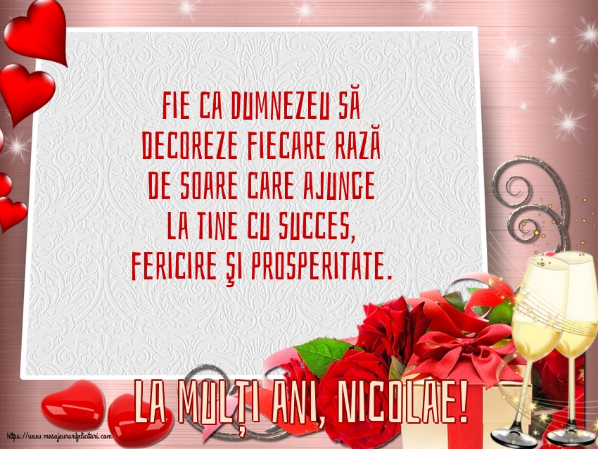 Felicitari aniversare De Sfantul Nicolae - La mulți ani, Nicolae!