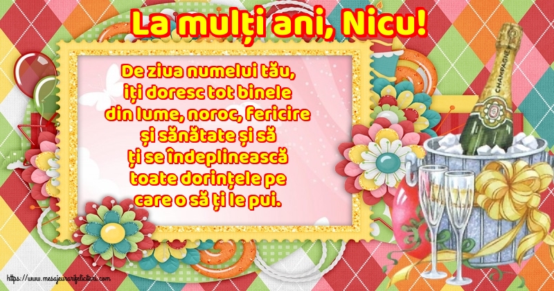 Felicitari aniversare De Sfantul Nicolae - La mulți ani, Nicu!