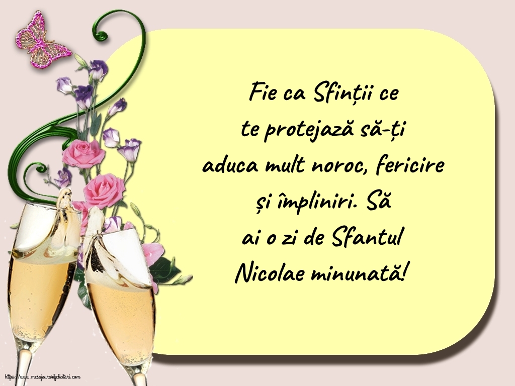 Felicitari aniversare De Sfantul Nicolae - Să ai o zi de Sfantul Nicolae minunată!