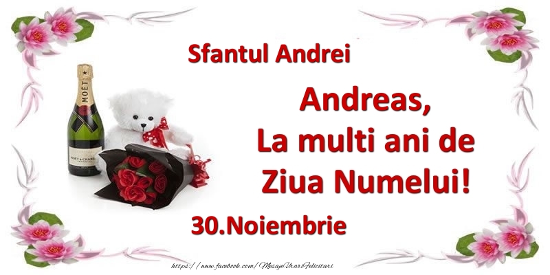 Felicitari aniversare De Sfantul Andrei - Andreas, la multi ani de ziua numelui! 30.Noiembrie Sfantul Andrei