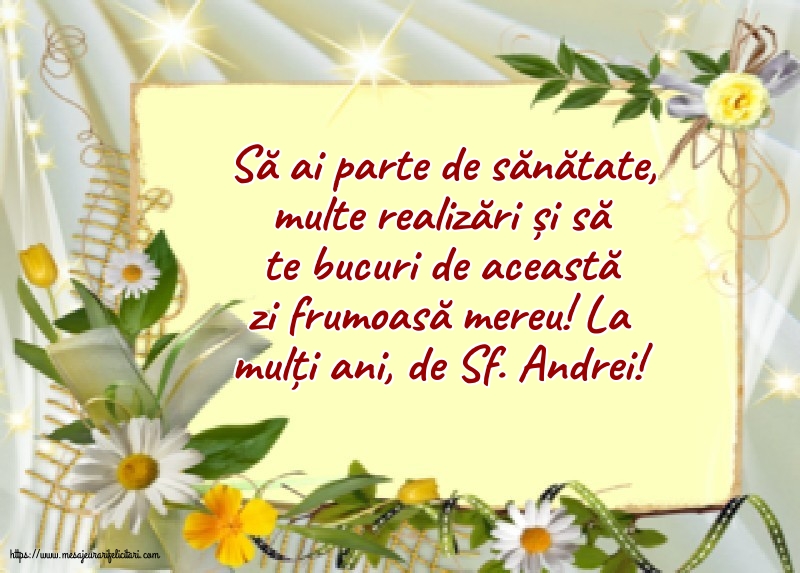 Felicitari aniversare De Sfantul Andrei - La mulți ani, de Sf. Andrei!