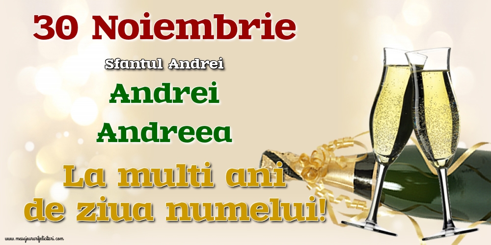 Felicitari aniversare De Sfantul Andrei - 30 Noiembrie - Sfantul Andrei