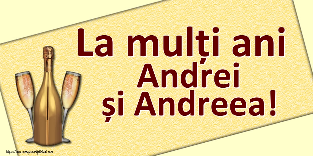 Felicitari aniversare De Sfantul Andrei - La mulți ani Andrei și Andreea!