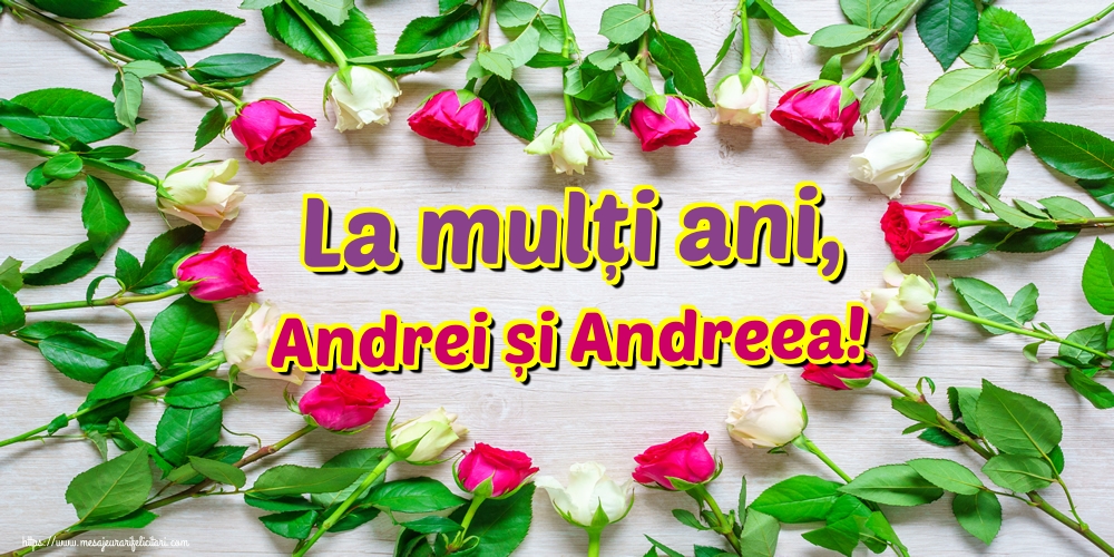 Felicitari aniversare De Sfantul Andrei - La mulți ani, Andrei și Andreea!