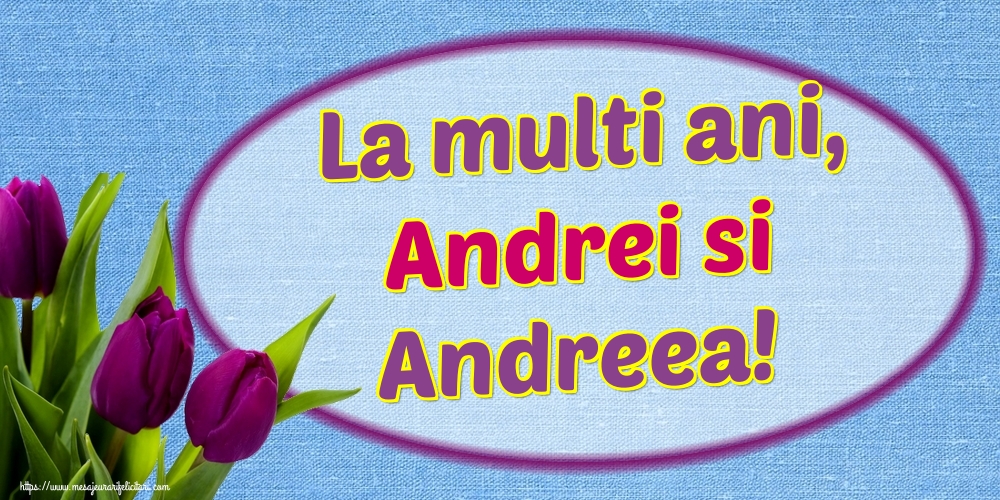Felicitari aniversare De Sfantul Andrei - La multi ani, Andrei si Andreea!