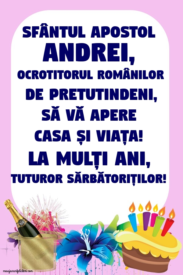 Felicitari aniversare De Sfantul Andrei - La mulți ani, tuturor sărbătoriților!