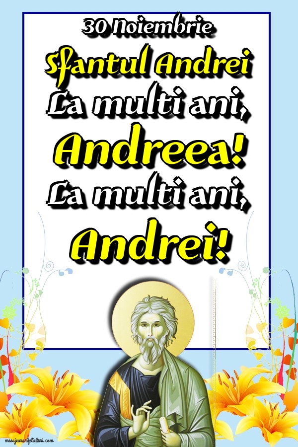 Felicitari aniversare De Sfantul Andrei - Sfantul Andrei