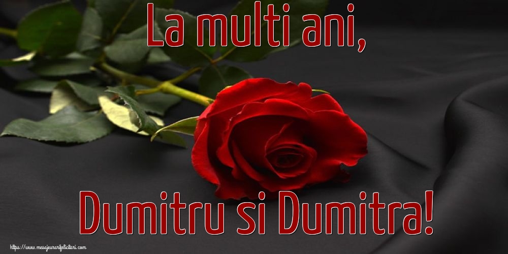 Felicitari aniversare De Sfantul Dumitru - La multi ani, Dumitru si Dumitra!