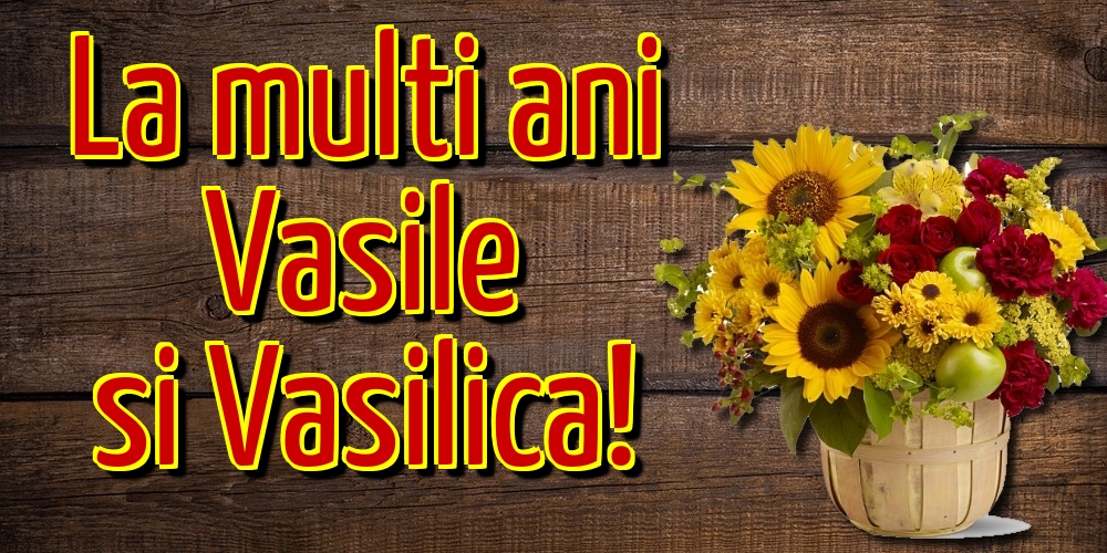 Felicitari aniversare De Sfantul Vasile - La multi ani Vasile si Vasilica!
