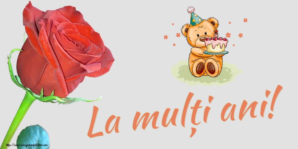 Felicitari aniversare De Zi De Nastere - La mulți ani! ~ Ursulet cu tort